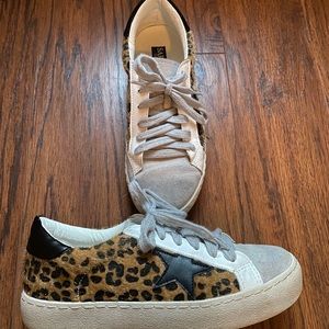 Leopard Print Star Designer Inspired Sneakers